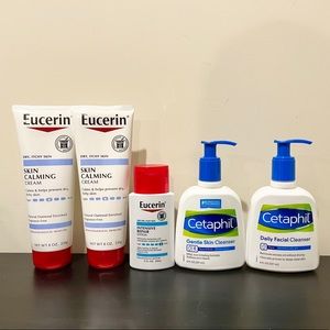Eucerin & Cetaphil skincare bundle